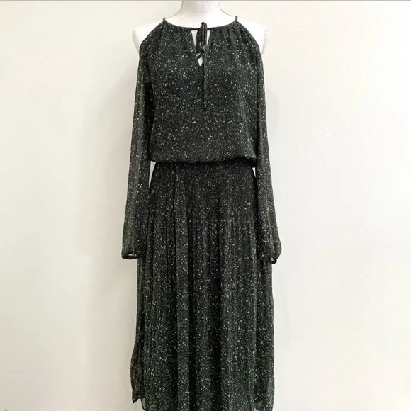 michael kors green pleated dress Michael Kors Green Pleated Skirt Dress, Size 10
